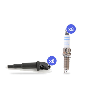What's in the box: BMW N63 Ignition Coil and Spark Plug Kit 2013-2016: 8 Bosch 0221504470 Coils, 8 Bosch 8165 Spark Plugs