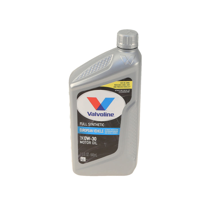 Valvoline European Vehicle Full Synthetic SAE 0W-30 motor oil, 1 US quart (946 mL) bottle