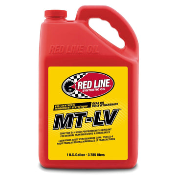Red Line MT-LV 70W/75W GL-4 full synthetic gear oil, 1 US gallon (3.785 liter) container, Red Line 50605