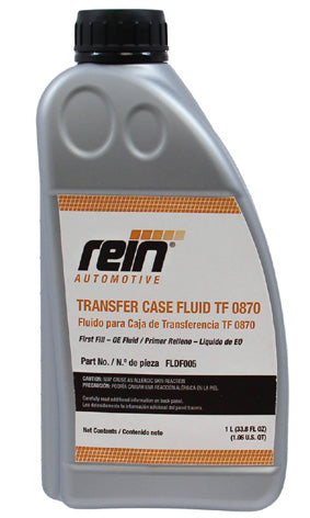 Rein TF 0870 transfer case fluid, part FLDF005, 1 liter (1.06 US quart) bottle