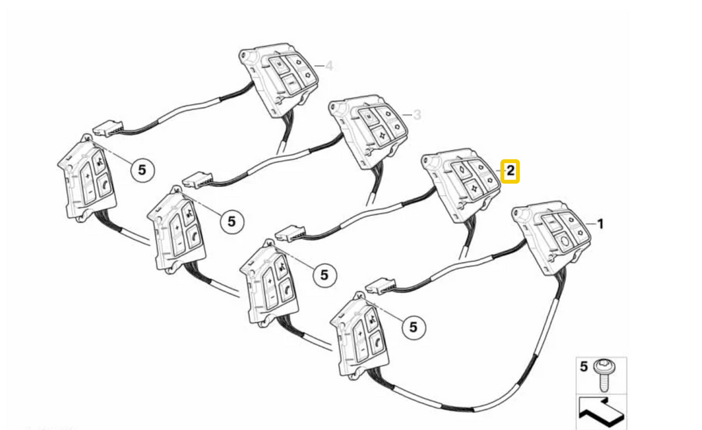 BMW E90 Paddle Shifter Retrofit Kit: Used Switch 61 31 9 123 287, Harness and Paddles