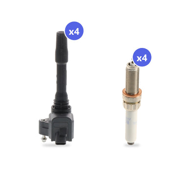What's in the box: BMW B46/B48 Ignition Coil and Spark Plug Kit 2016-2020: 4 Bosch 0986221124 Coils, 4 Beru Z366 Spark Plugs
