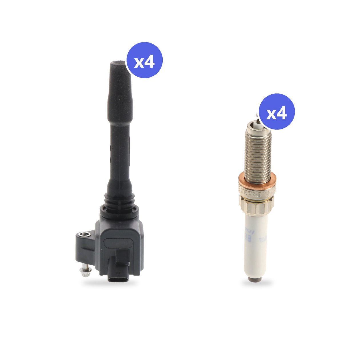 What's in the box: BMW B46/B48 Ignition Coil and Spark Plug Kit 2016-2020: 4 Bosch 0986221124 Coils, 4 Beru Z366 Spark Plugs