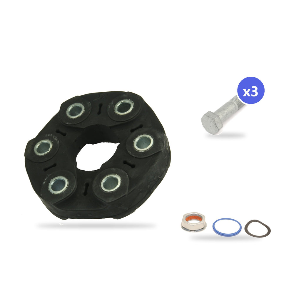What's in the box: BMW Driveshaft Flex Disc and Diff Insert Nut Kit 26111229360 33127607158 X3 X4 X5 X6 X7 5 Series xDrive