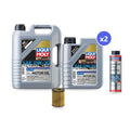BMW M52/M54/M56 oil change kit contents: 7 L Liqui Moly Special Tec B FE 0W-30, Hengst E106H D34 Filter, Liqui Moly Hydraulic Lifter Additive