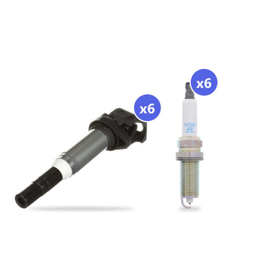 What's in the box: BMW N51/N52/N55 Ignition Coil and Spark Plug Kit 2010-2017: 6 Delphi GN10571 Coils, 6 NGK 95712 Spark Plugs