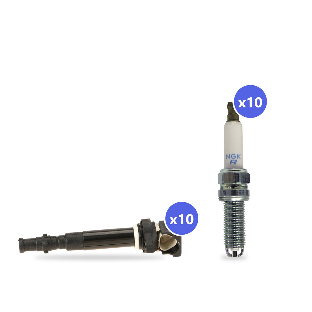 What's in the box: BMW S85 Ignition Coil and Spark Plug Kit 2006-2010: 10 Bremi 20631 Coils, 10 NGK 4471 Spark Plugs