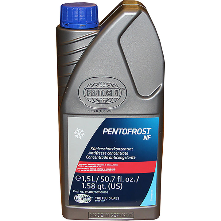 Pentosin Pentofrost NF antifreeze concentrate, 1.5 liter bottle with blue cap, part 8114117