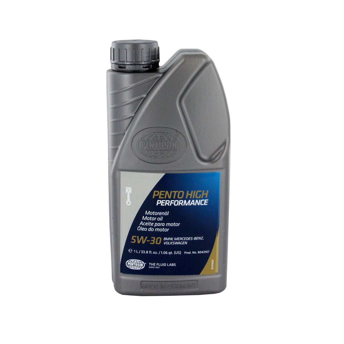 Pentosin Pento High Performance 5W-30 full synthetic motor oil, 1 liter bottle