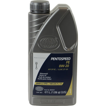 Pentosin Pentospeed FE 0W-20 engine oil, 1 liter (1.06 US qt) bottle, front label