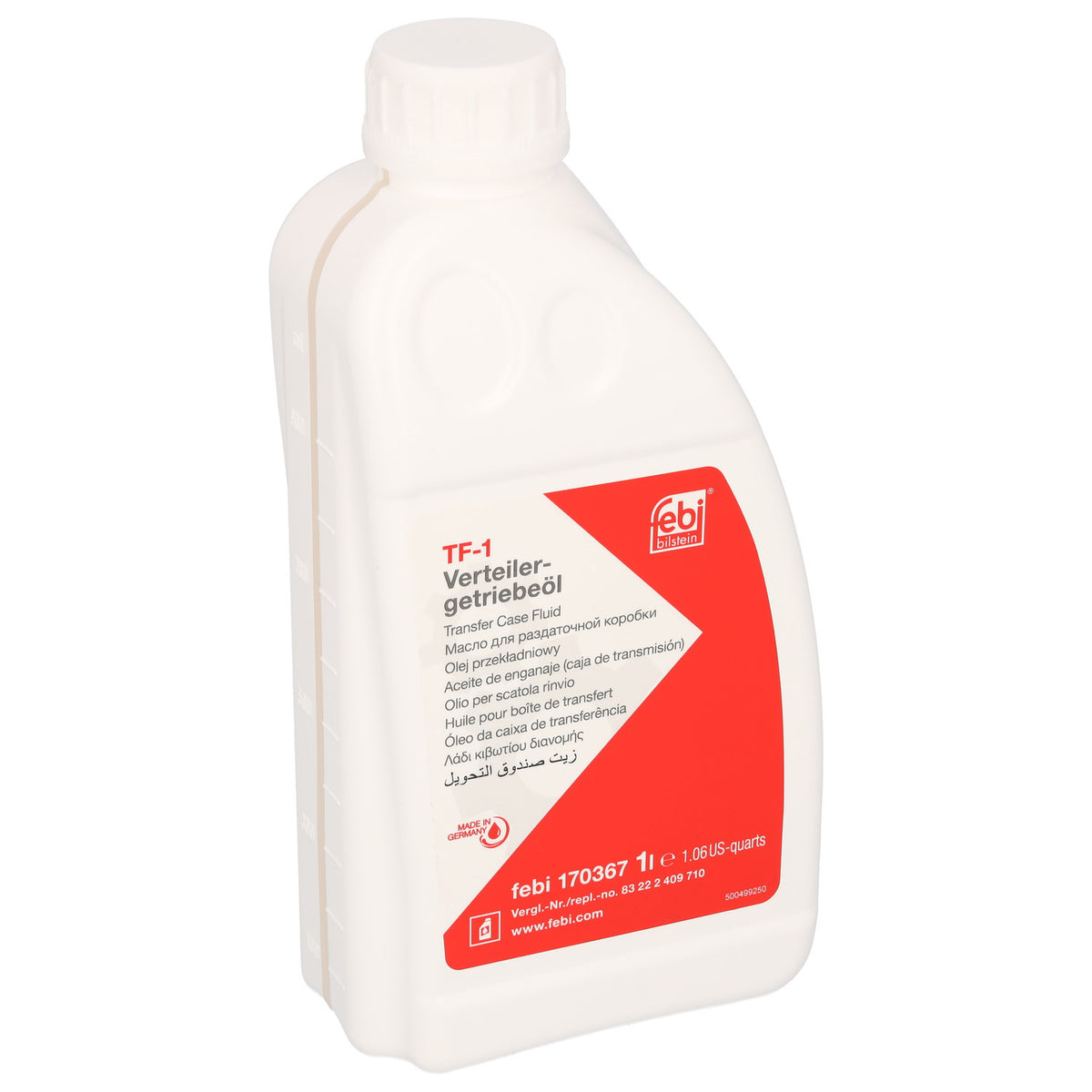 febi TF-1 transfer case fluid 170367, 1 liter white bottle