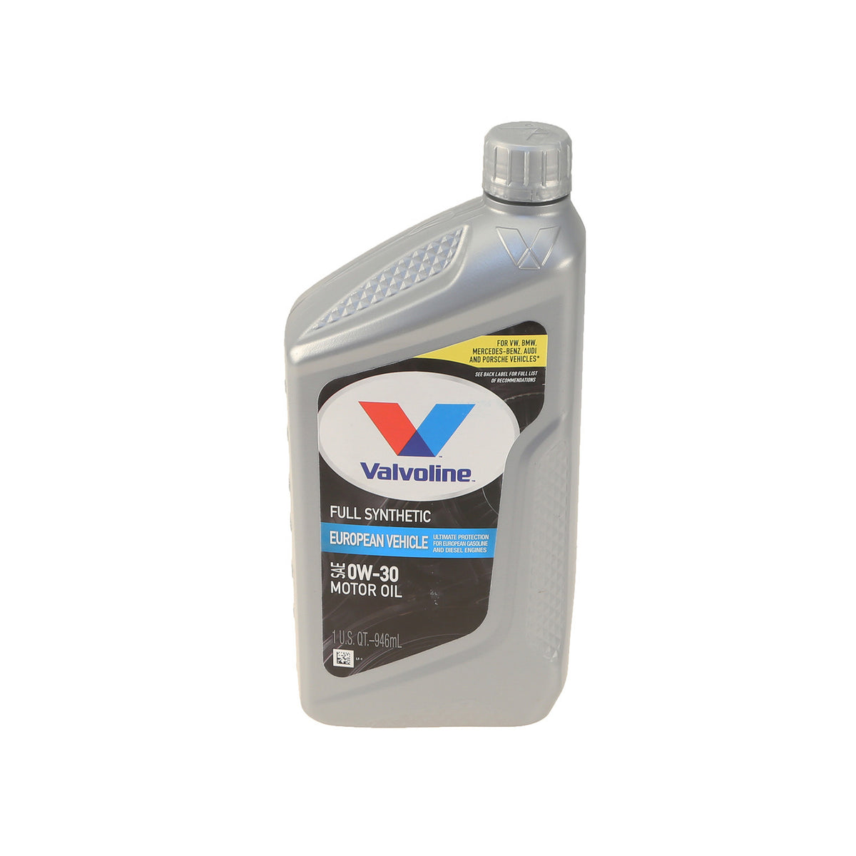 Valvoline European Vehicle Full Synthetic SAE 0W-30 motor oil, 1 US quart (946 mL) bottle