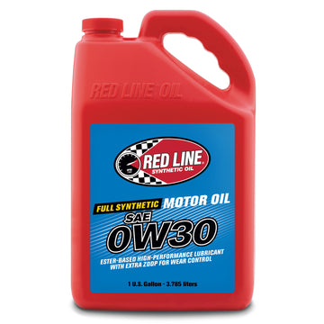 Red Line 0W30 full synthetic motor oil, 1 US gallon (3.785 liter) jug