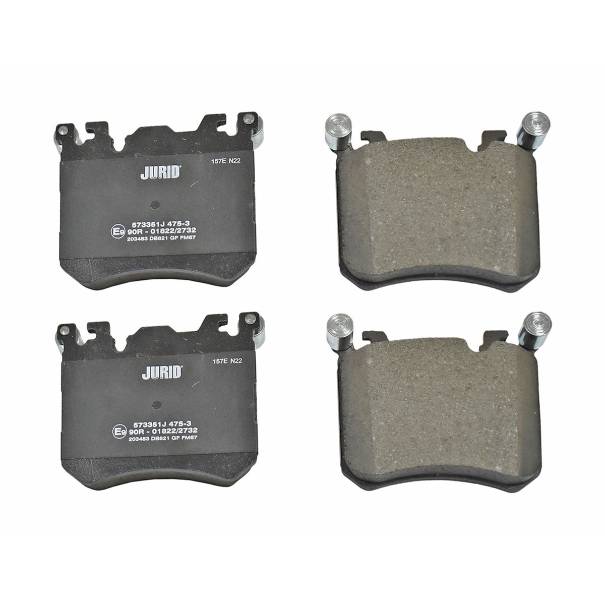 Jurid 573351J low-metallic front brake pad set, BMW 34116799964, photo 2