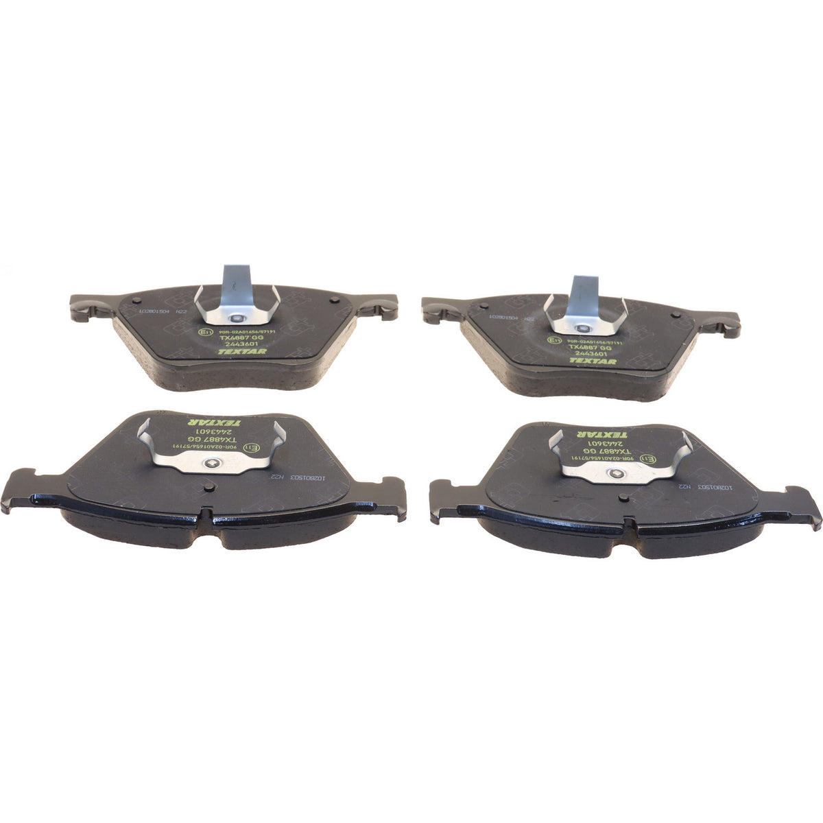 Textar 2443601US low-metallic front brake pad set, BMW 34116783554