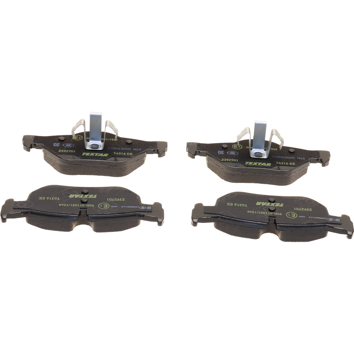 Textar 2392701 low-metallic rear brake pad set, BMW 34216774692