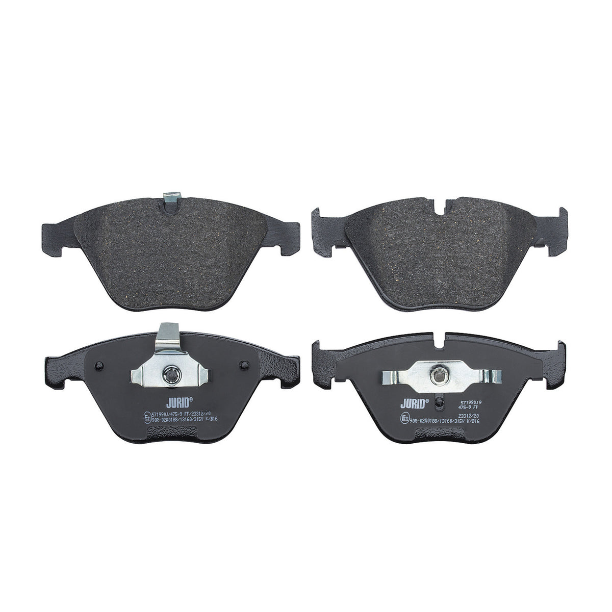 Jurid 571990J low-metallic front brake pad set, BMW 34116794916, photo 1