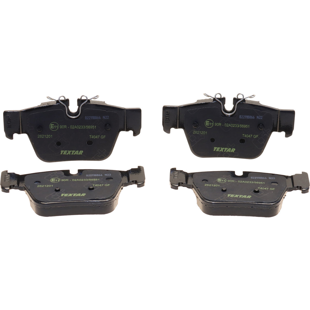Textar 2621201 low-metallic rear brake pad set, BMW 34206885600