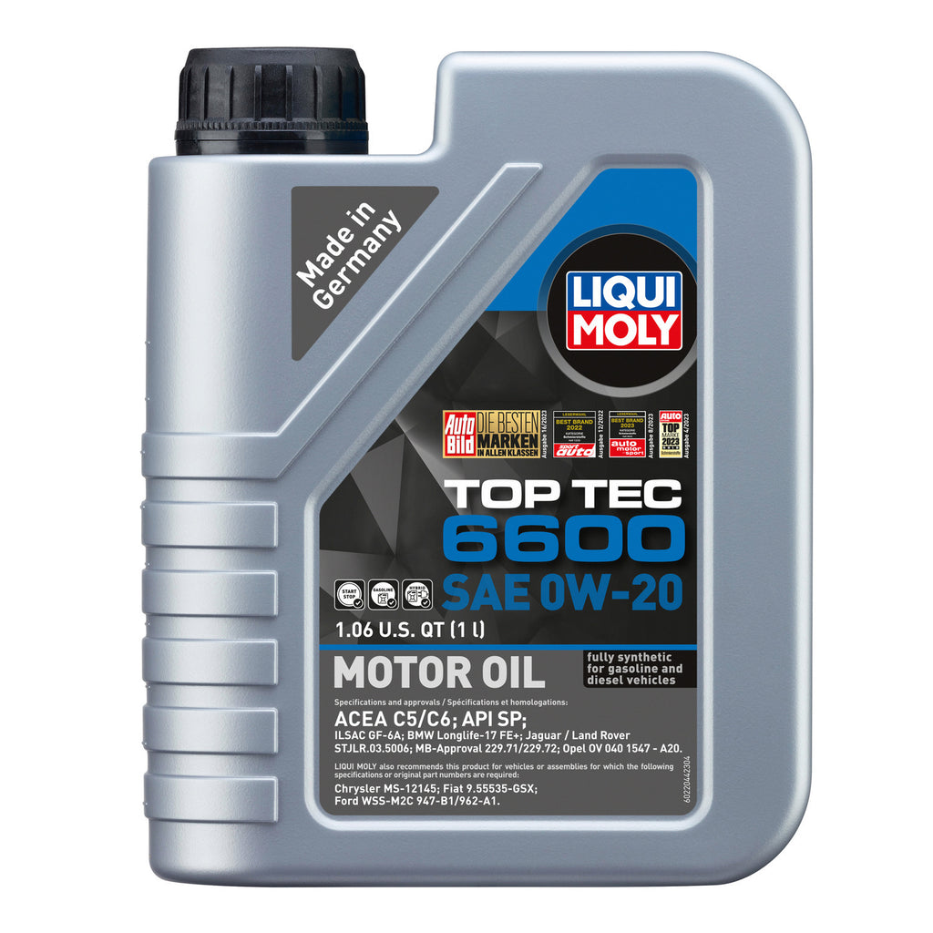 Liqui Moly Top Tec 6600 SAE 0W-20 motor oil, 1 liter