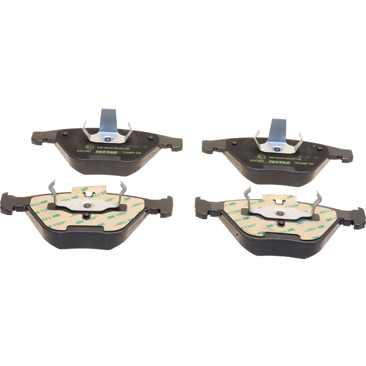 Textar 2331207US low-metallic front brake pad set, BMW 34112283865