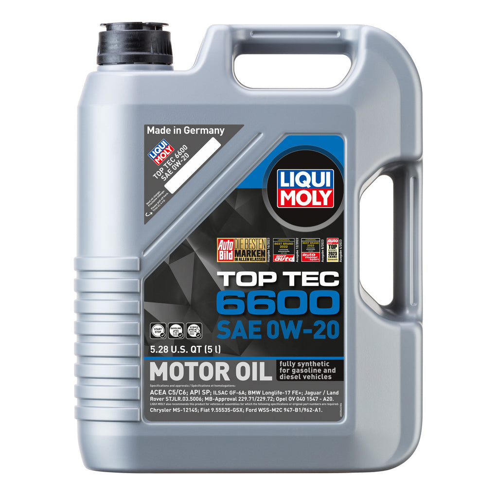 Liqui Moly Top Tec 6600 SAE 0W-20 motor oil, 5 liter