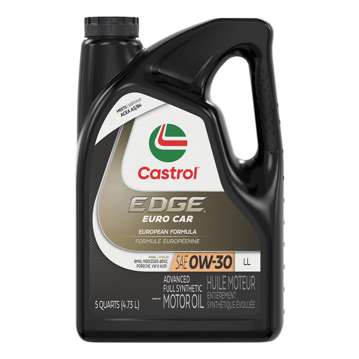 Castrol EDGE Euro 0W-30 LL full synthetic motor oil, 5 quart bottle