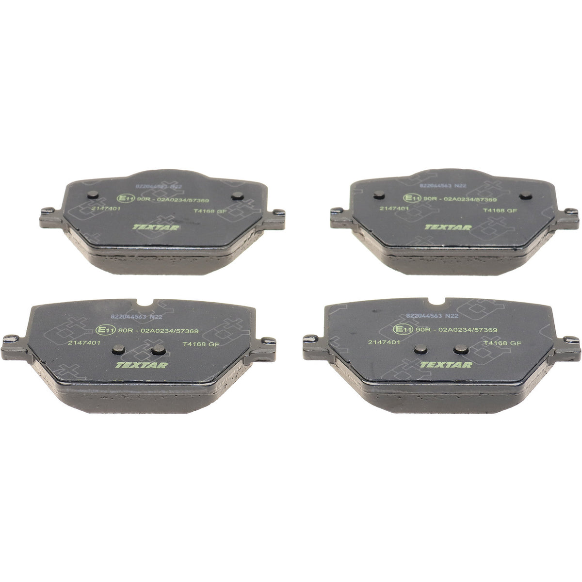 Textar 2147401 low-metallic rear brake pad set, BMW 34206888835