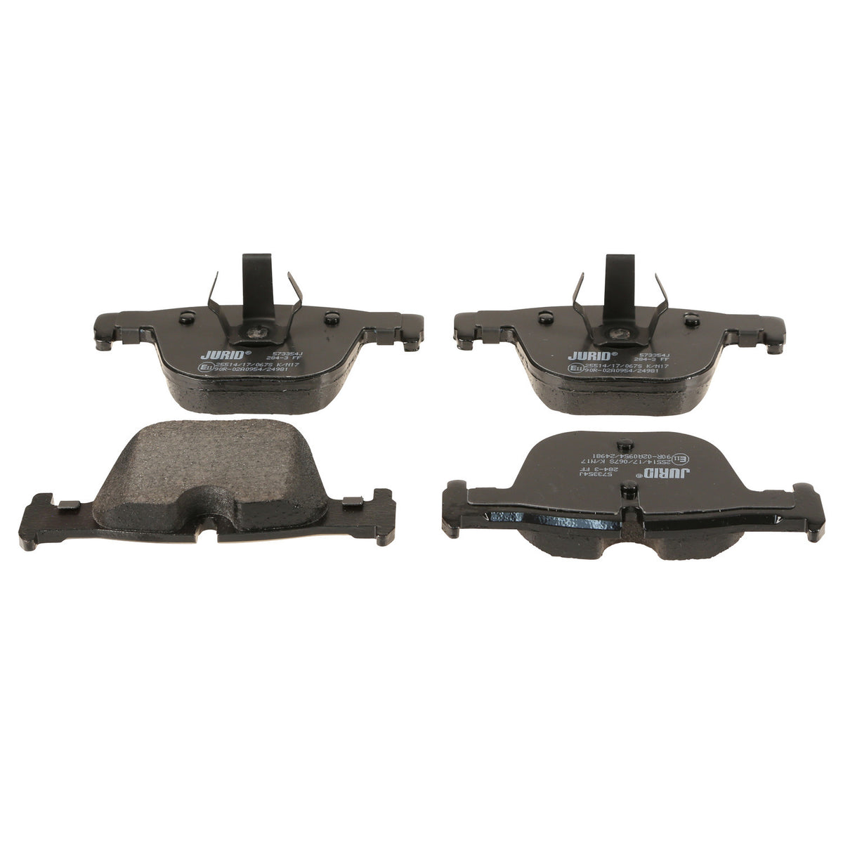 Jurid 573354J low-metallic rear brake pad set, BMW 34206799813