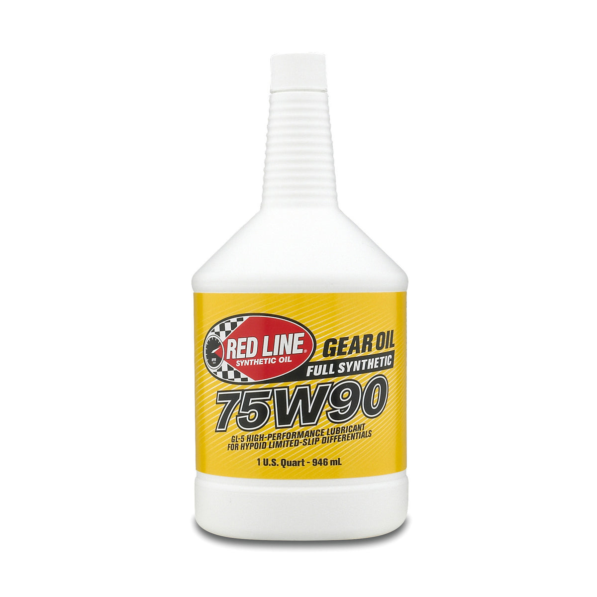 Red Line 75W90 GL-5 full synthetic gear oil, 1 US quart bottle, part 57904