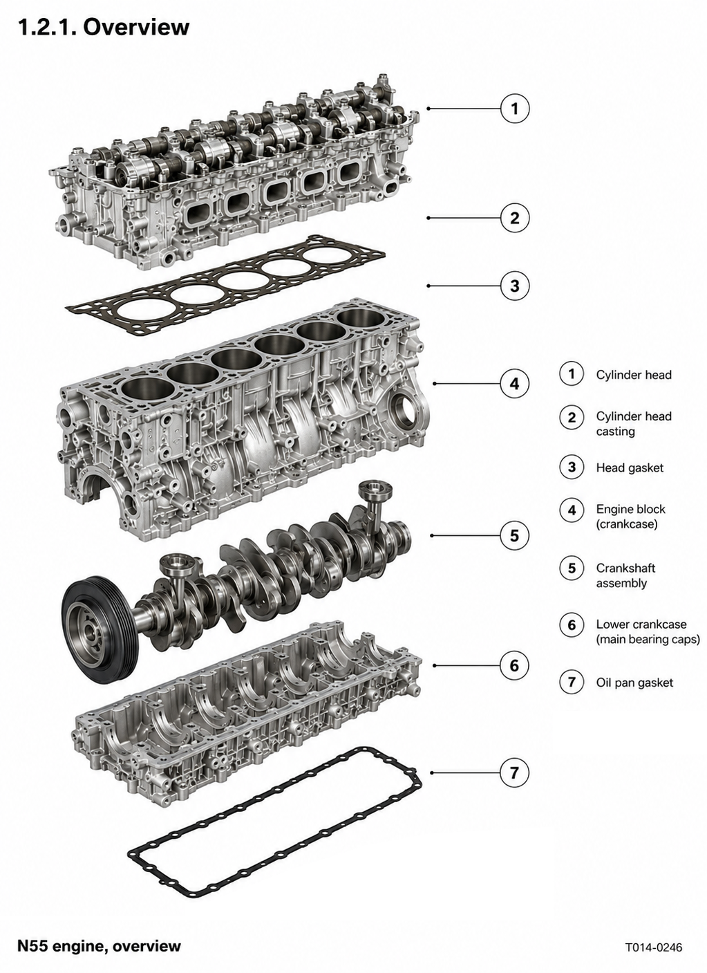 BMW N55 engine drawing